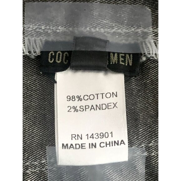 Coco Carmen Gray Snake Print Denim Mini Skirt With Frayed Hem Medium - Picture 12 of 13